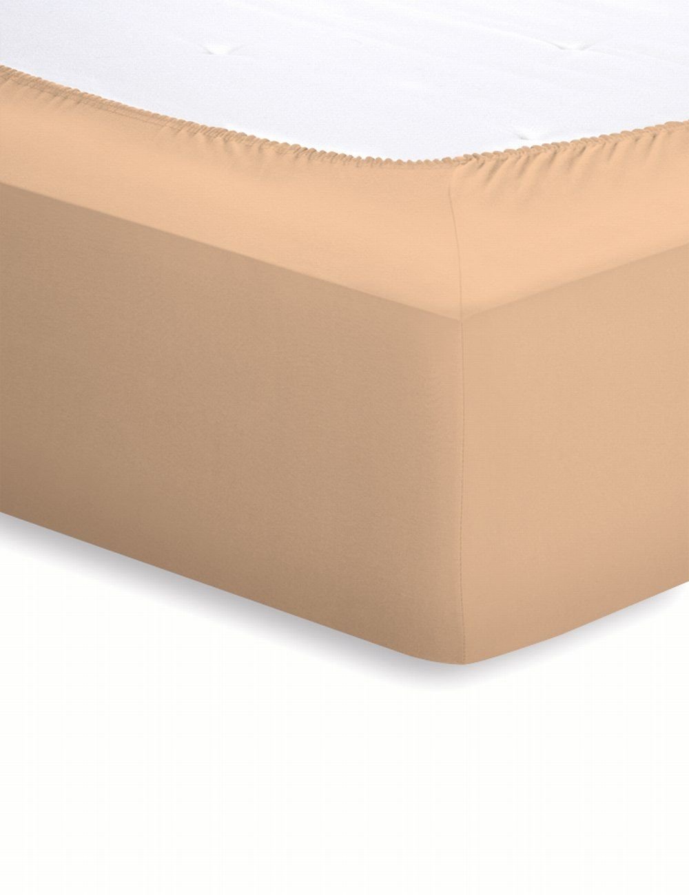 Schlafgut Mako-Jersey Spannbetttuch  - tussah - ca. 90 cm