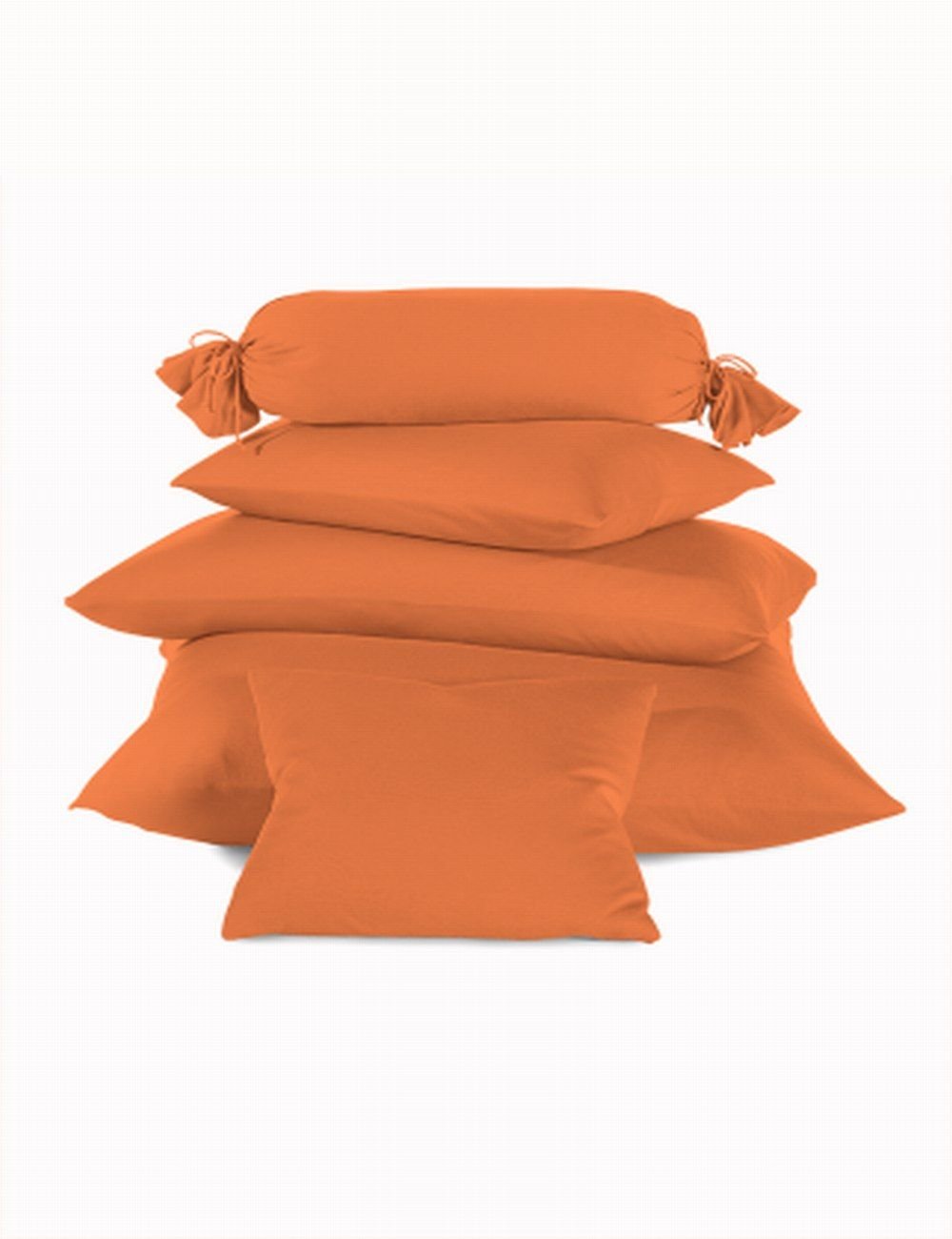 Schlafgut Mako-Jersey Kissen  - orange - ca. 80 cm