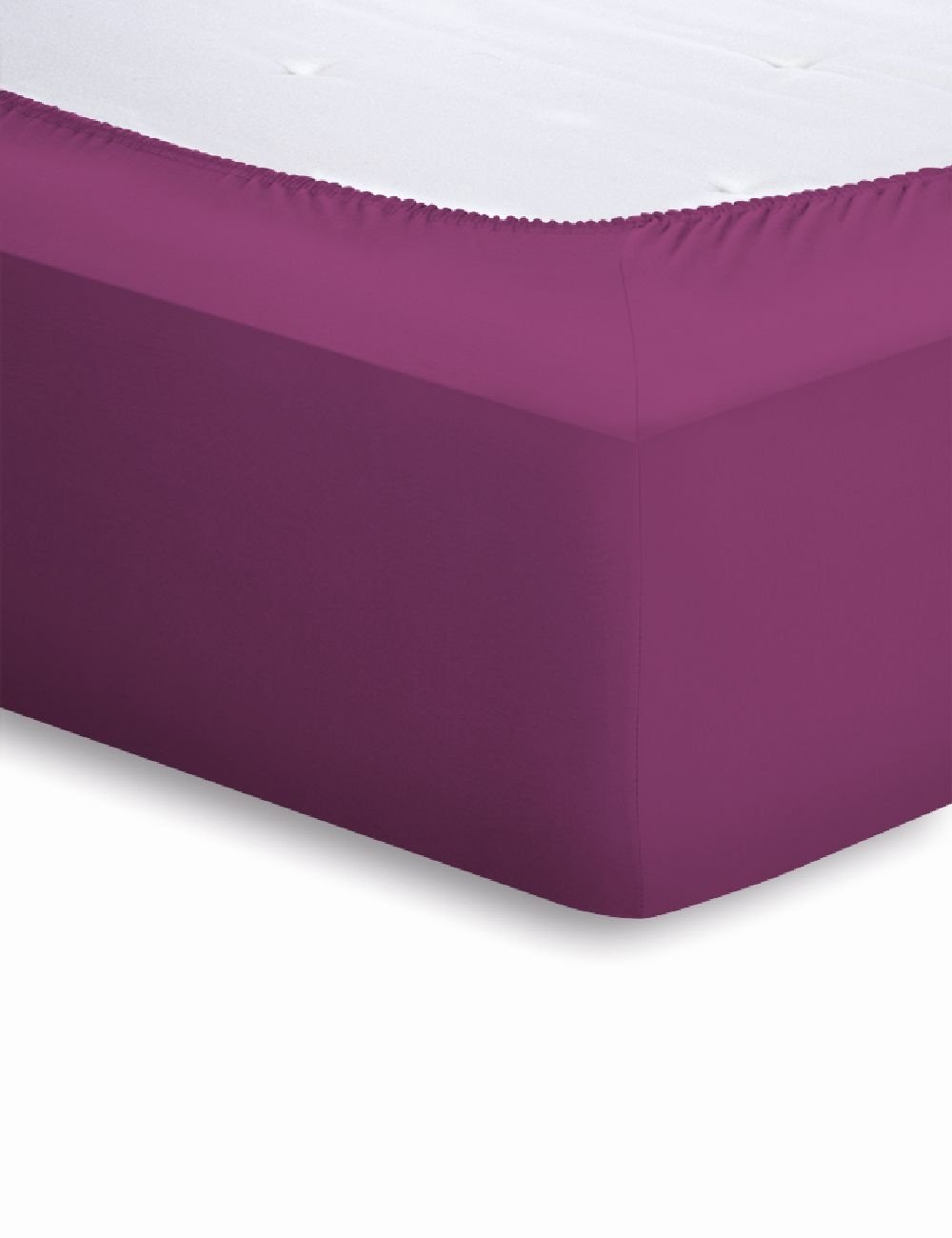 Schlafgut Jersey-Elasthan Spannbetttuch  - beere - ca. 90 cm