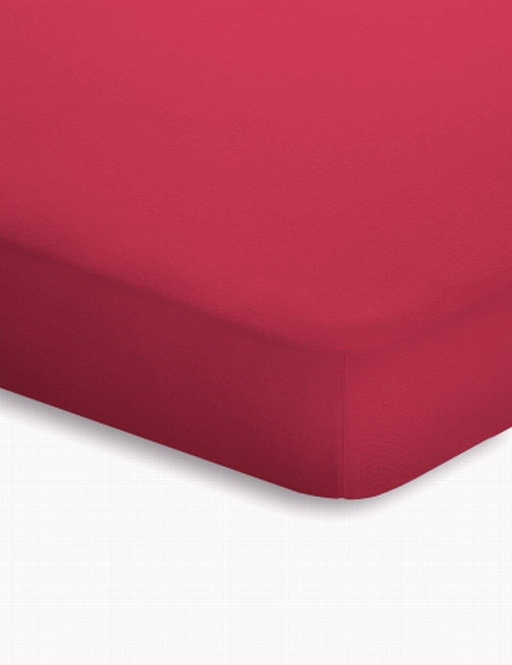 Schlafgut Jersey-Elasthan Topper-Spanbettlaken  - kirsche - ca. 180 cm