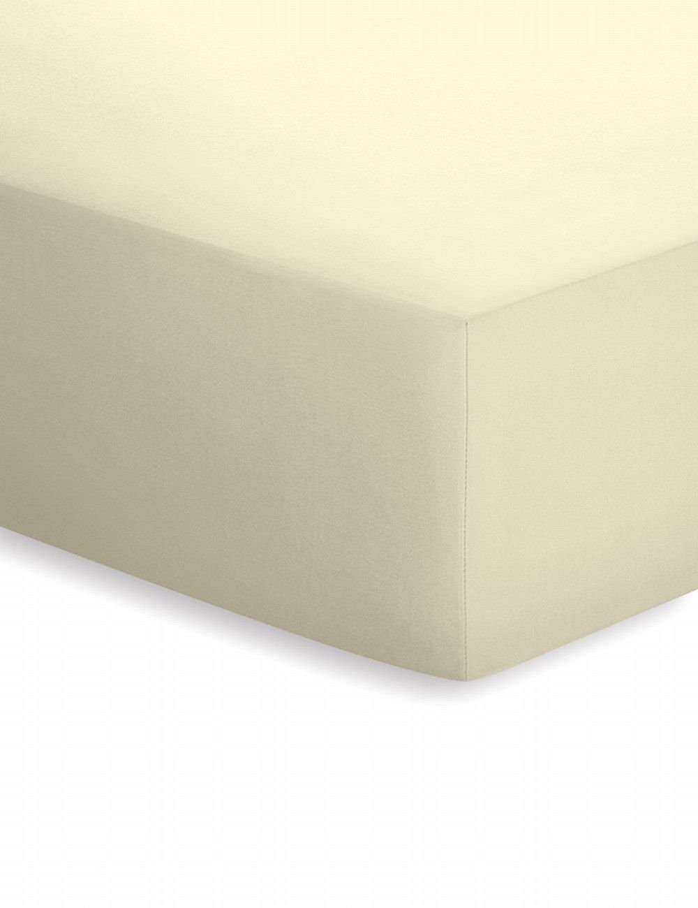 Schlafgut Mako-Jersey Spannbetttuch  - ecru - ca. 120 cm