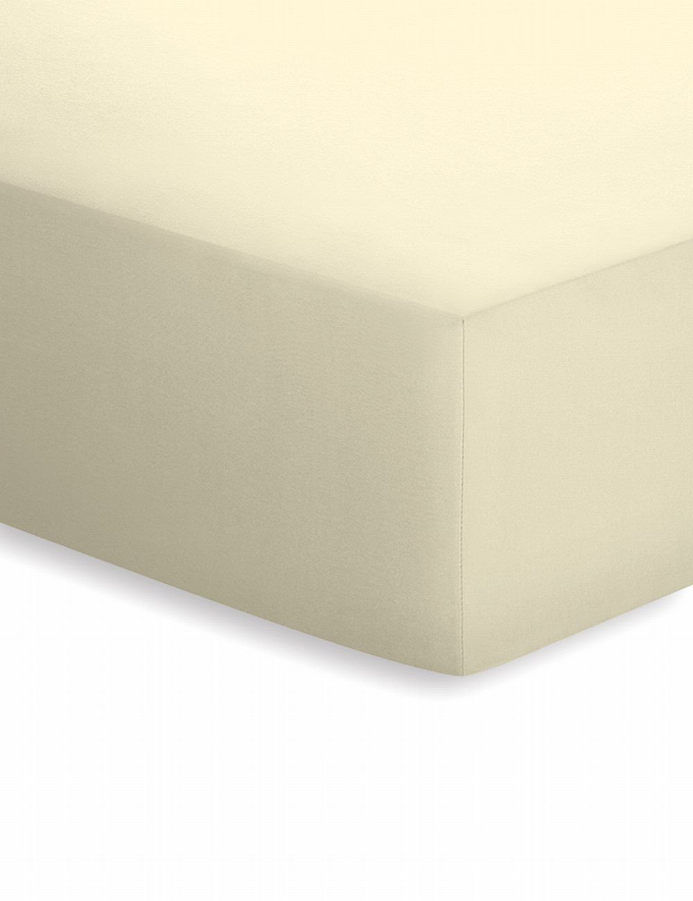 Schlafgut Mako-Jersey Spannbetttuch  - ecru - ca. 120 cm