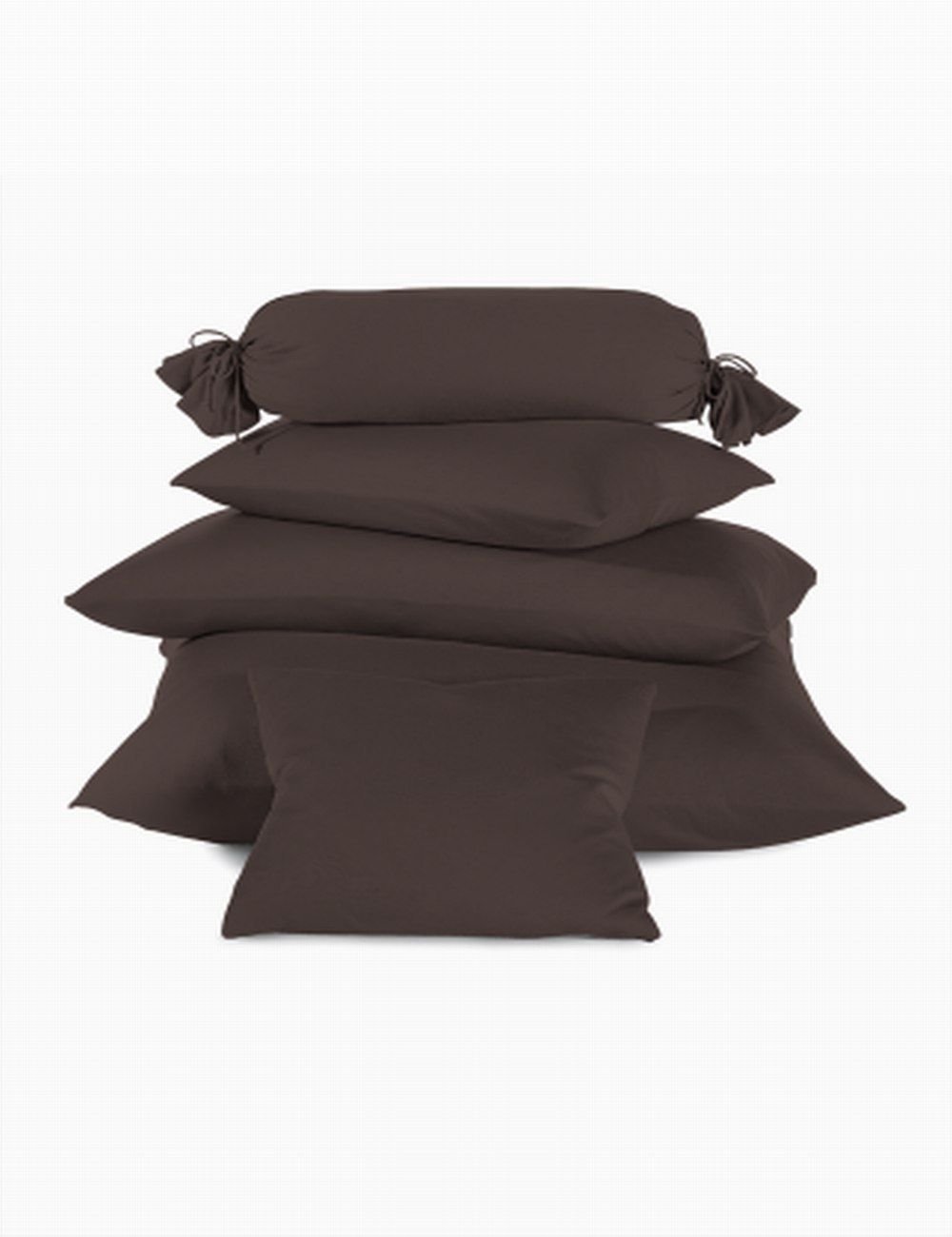 Schlafgut Mako-Jersey Kissen  - schoko - ca. 80 cm