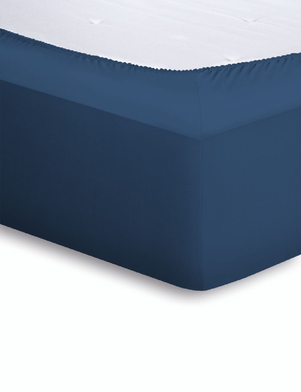 Schlafgut Jersey-Elasthan Spannbetttuch  - marine - ca. 90 cm