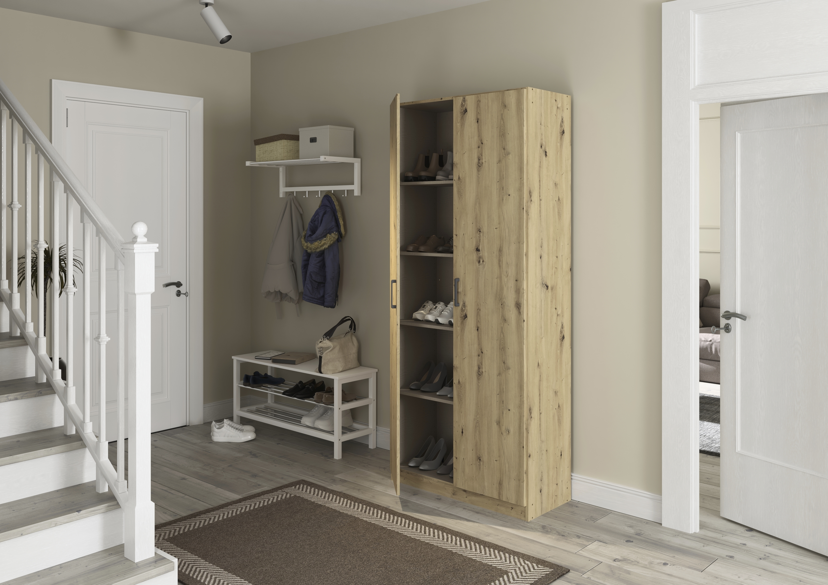 Drehtürenschrank "Multitalent"