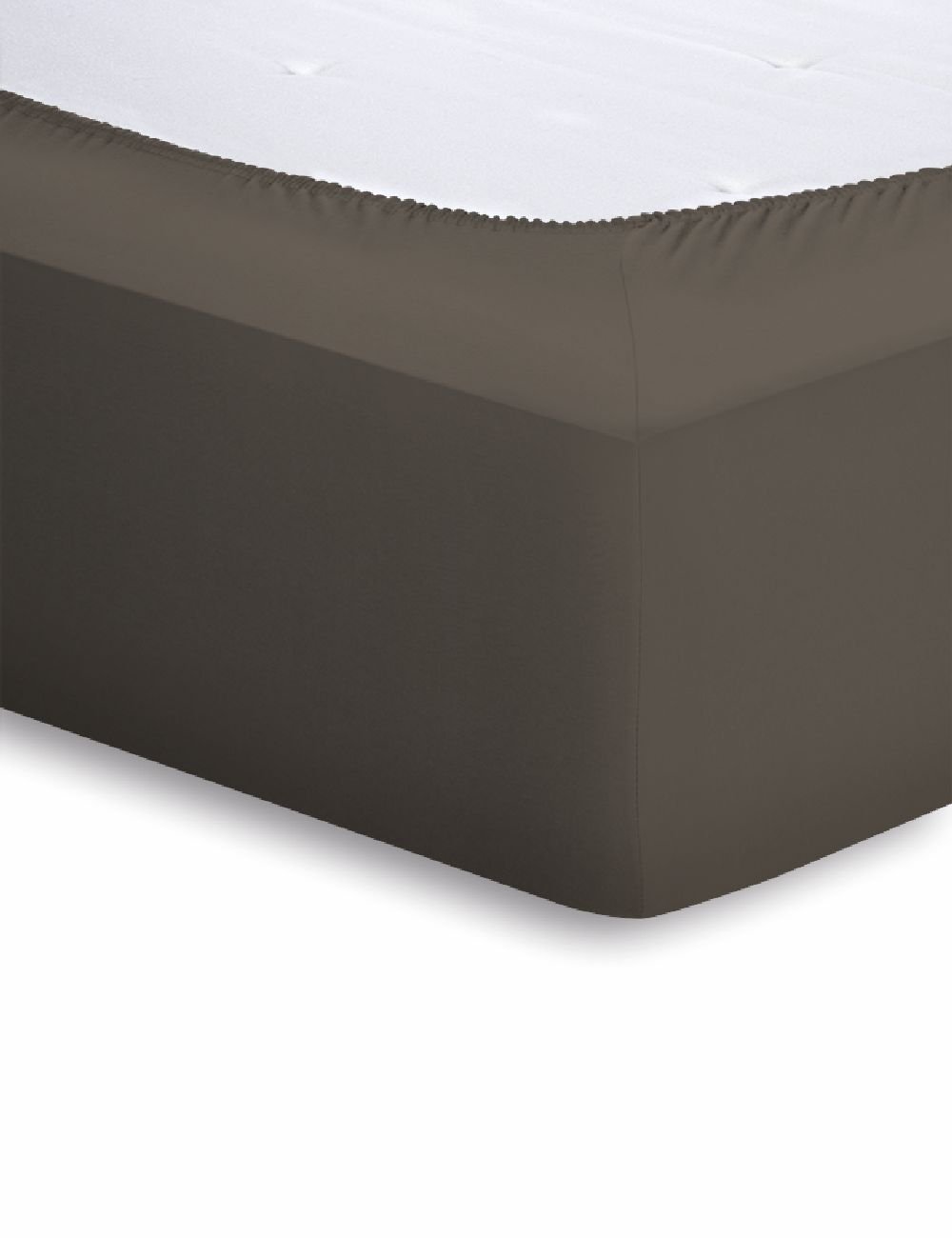 Schlafgut Jersey-Elasthan Spannbetttuch  - kakao - ca. 180 cm