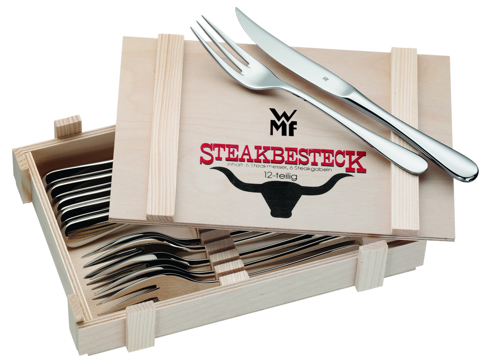 WMF 12tlg. Steakbesteck Wilde Kuh