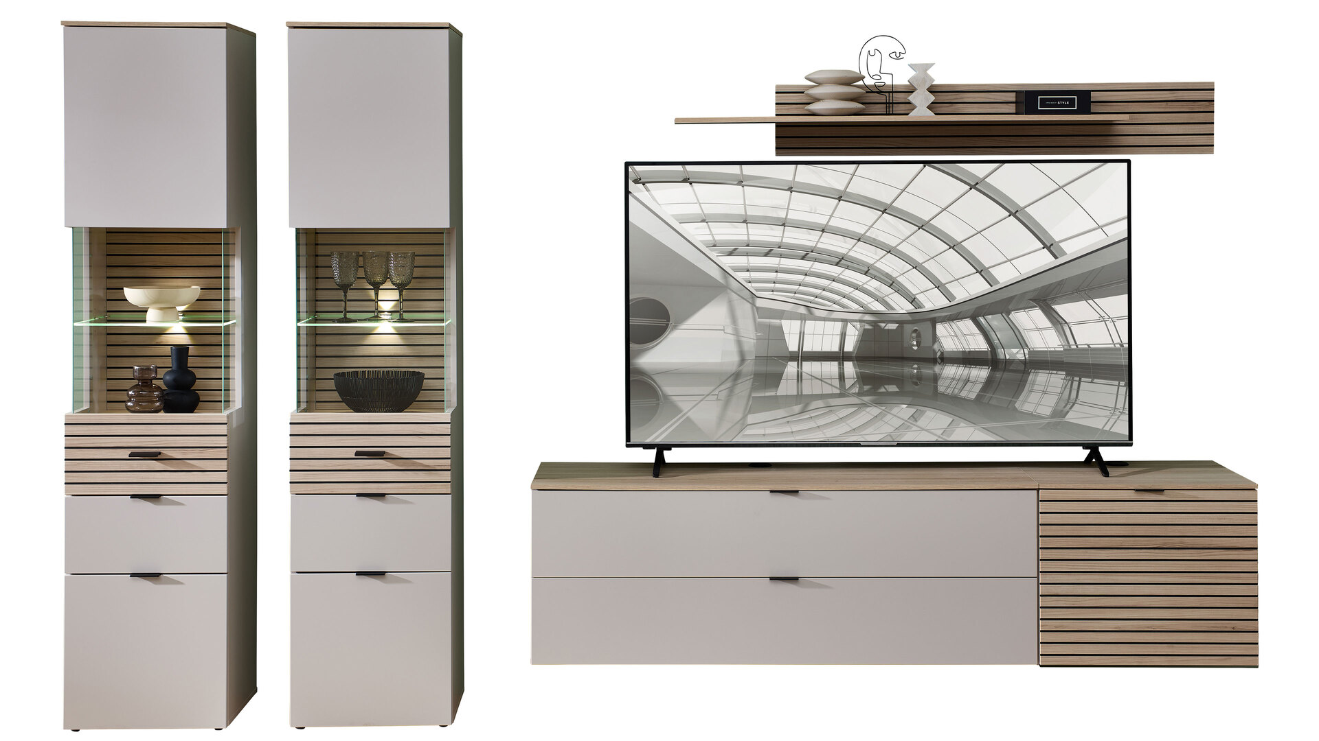 Wohnzimmer Serie Ina - Wohnwand