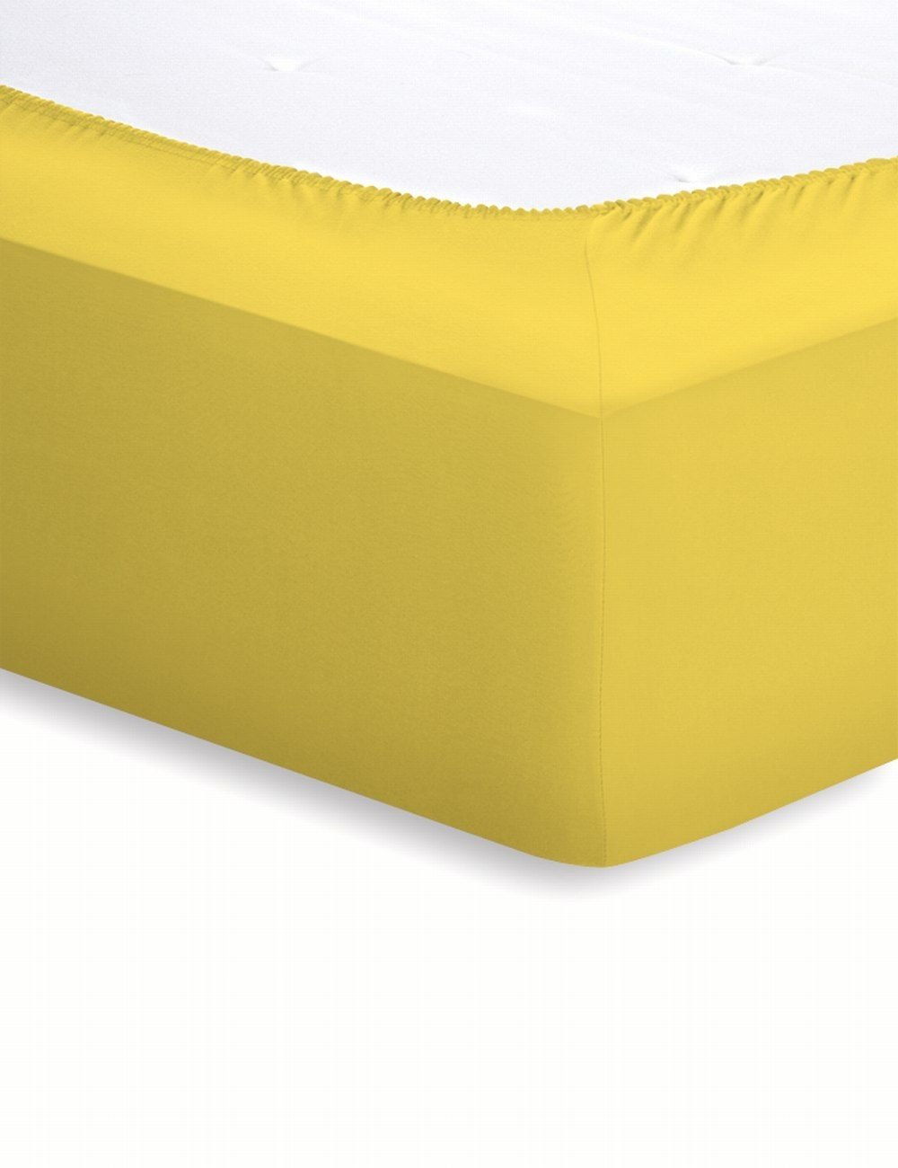 Schlafgut Mako-Jersey Spannbetttuch  - sonne - ca. 90 cm