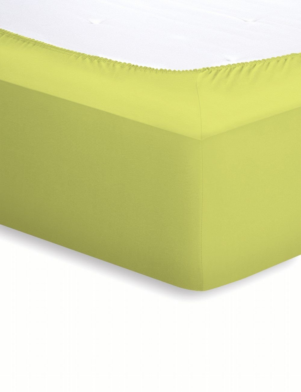 Schlafgut Mako-Jersey Spannbetttuch  - kiwi - ca. 90 cm